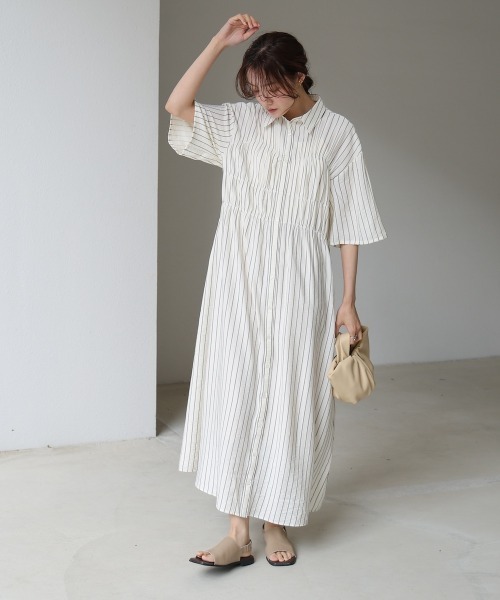 BAB（バブ） シャツワンピース 「S・Mサイズ展開」ビスチェ風シャツ