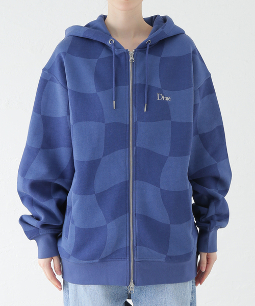 パーカー 「Dime/ダイム」 CLASSIC CHECKMATE ZIP-HOODIE：裏起毛