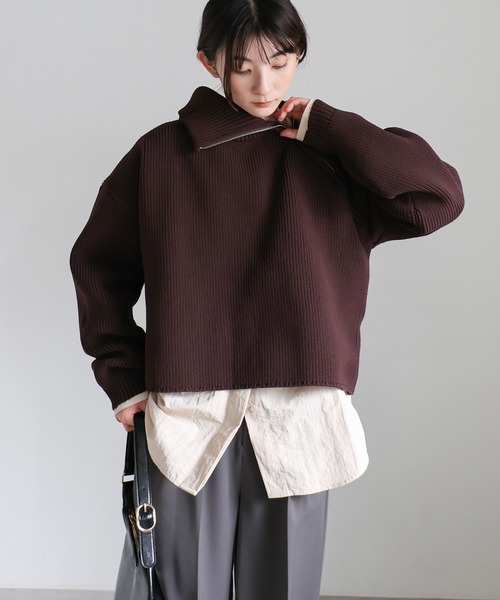 select MOCA（セレクトモカ） ニット セーター アシメジップニット