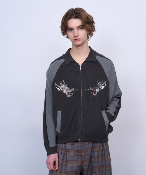 TASTE by Knit スカジャン 「TASTE by Knit」Knit embroidery sukajan