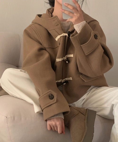 N.s ダッフルコート コート ショートフードコート レディース