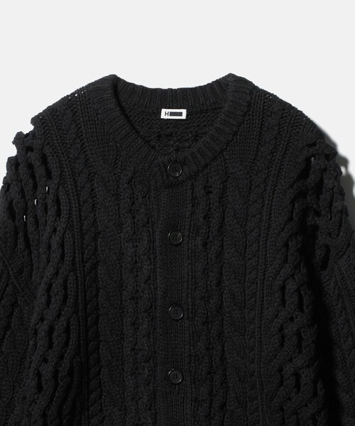 H BEAUTY&YOUTH UNITED ARROWS カーディガン 「H」ケーブル