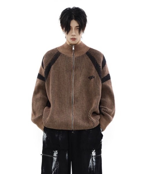 FreeZone セーター ニット 「新色追加！」y2k ハイネック ジップアップ