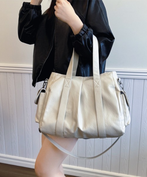 lilful ボストンバッグ 「大容量」マルチポケット 2WAY ボストン