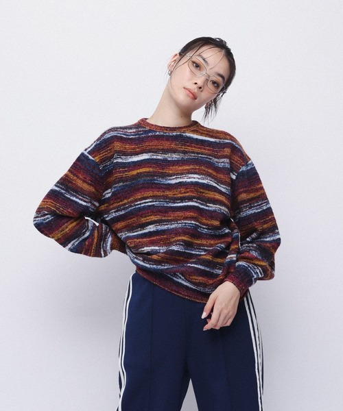 YOOU ニット セーター Multicolor knit(マルチカラーニット