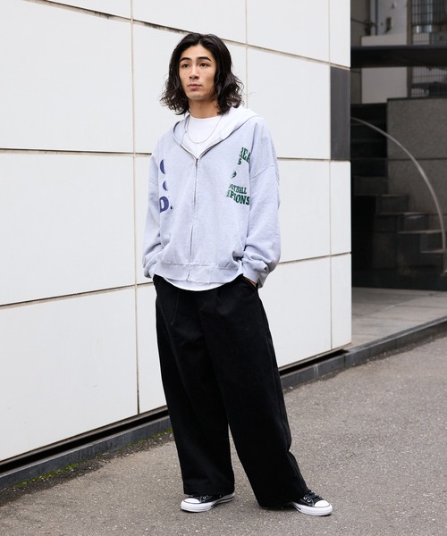 ALL RUNS パーカー クレイジーパターン リメイク ジップアップパーカー