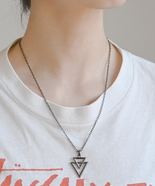MUTURA ネックレス ダブルトライアングルネックレス メンズ レディース