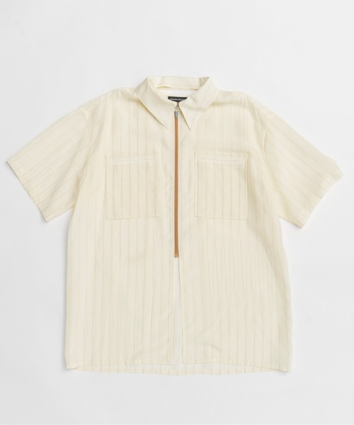 MAISON SPECIAL（メゾンスペシャル） ブラウス シャツ Striped Zip