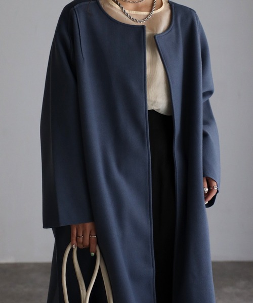 sakishimatokyo ノーカラーコート コート ボリュームノーカラーロング