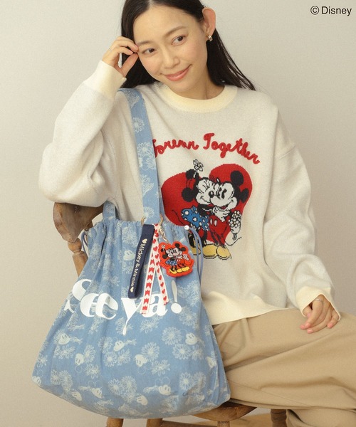 Disney（ディズニー） トートバッグ ミッキー＆フレンズ/花柄デニム