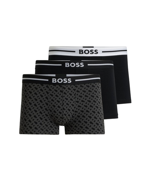 BOSS（HUGO BOSS） ボクサーパンツ 3パック プレーン＆モノグラム