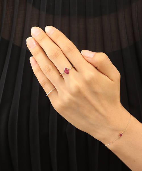 agete（アガット） 指輪 リング K18ピンキーリング レディース