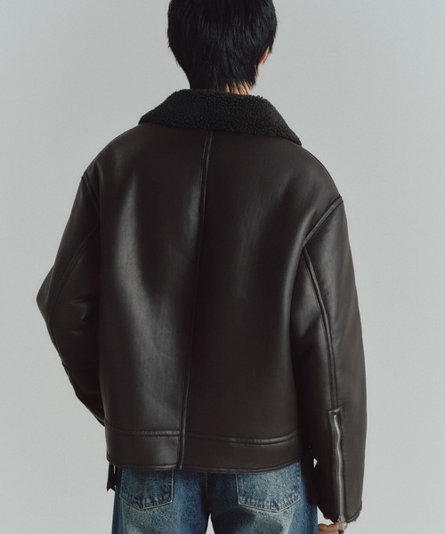 WYM LIDNM ブルゾン アウター B-6 FAUX MOUTON BLOUSON メンズ