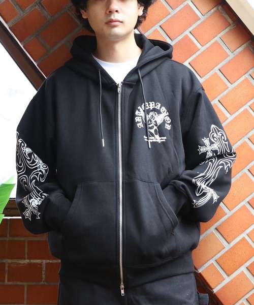 8 パーカー Angleプリントzipパーカー メンズ レディース : ZOZOTOWN