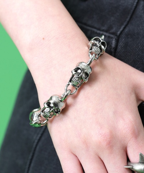 ブレスレット an meets zakka スカルブレスレット / メンズ レディース