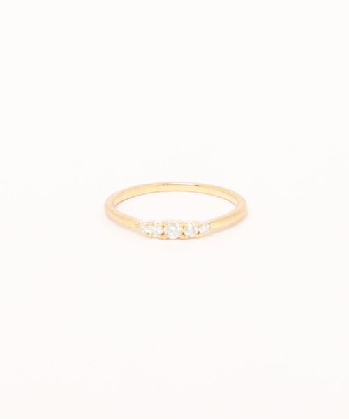 con affetto 指輪 リング K18ダイヤデザインリング レディース