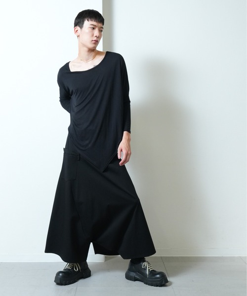 Ruze tシャツ Asymmetry long sleeve cutsew / アシンメトリー ロング