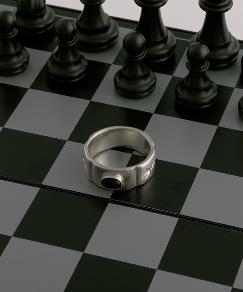 whoseA（フーシー） 指輪 リング 「silver925」Stone Ring / オニキス