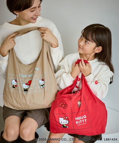 エコバッグ 「ROPE' PICNIC×ハローキティ」折りたたみエコバッグ