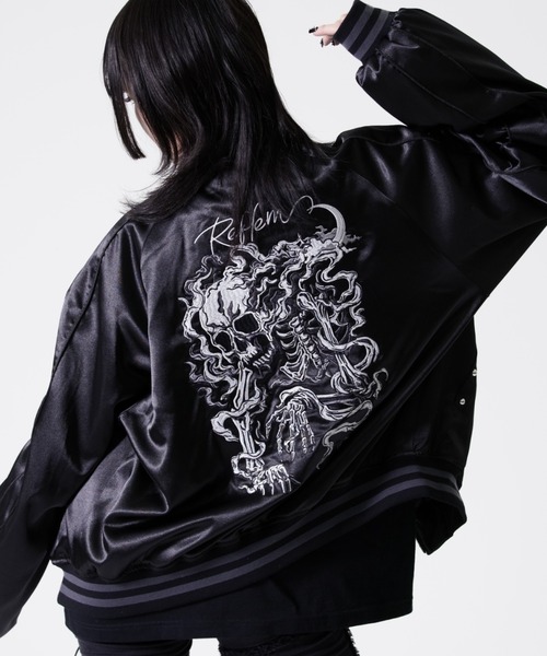 REFLEM（レフレム） スカジャン 「REFLEM/レフレム」スカル刺繍