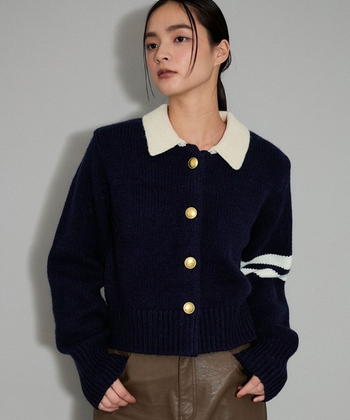 ADAM ET ROPE'（アダムエロペ） カーディガン 「WEB限定」ポロニット