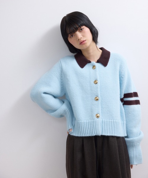 ADAM ET ROPE'（アダムエロペ） カーディガン 「WEB限定」ポロニット