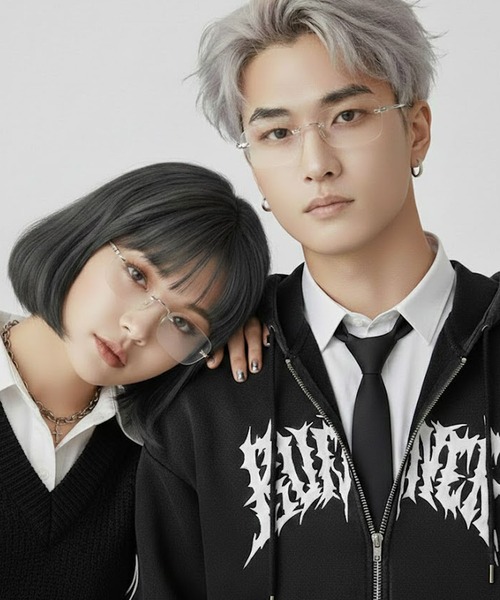 SPINNS（スピンズ） 伊達メガネ メガネ 眼鏡 フレームレス/リムレス