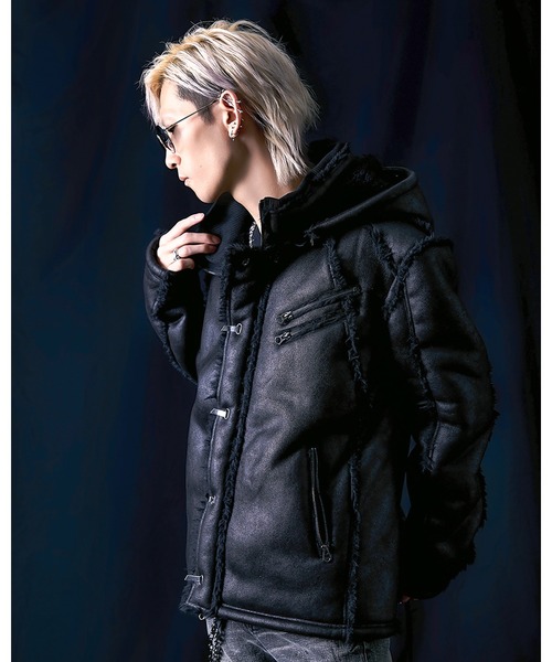 FUGA ブルゾン アウター 「FUGA/フーガ」ファー付きムートンN2B