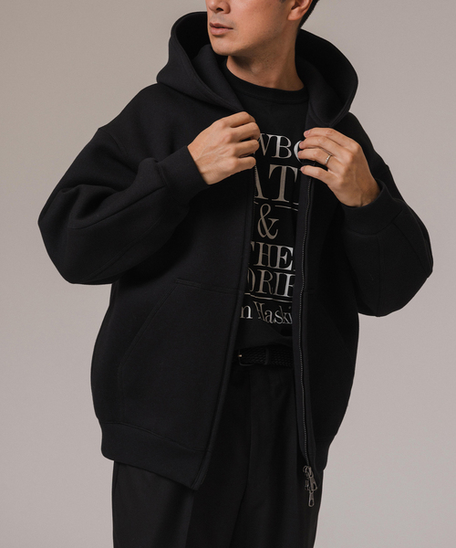 EDIFICE（エディフィス） パーカー ダブルニット ジップアップパーカー