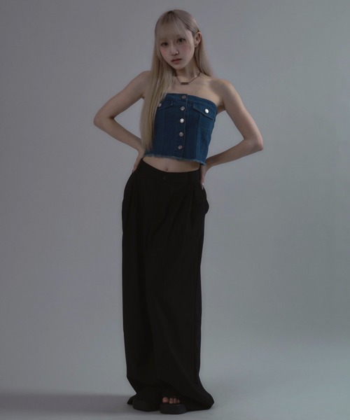 meltthelady rib tube tops チューブトップ ベアトップ meltthelady