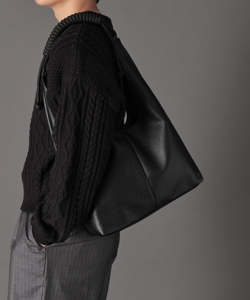 LURAKU トートバッグ Synthetic Leather Rope Handle Bag