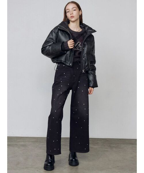 EMODA（エモダ） ダウンコート ダウンジャケット フェイクレザー