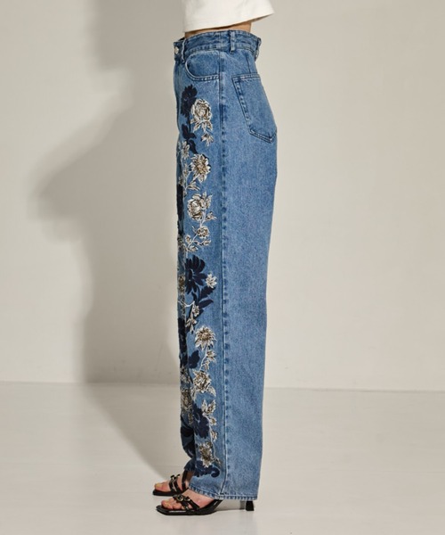 CLANE（クラネ） パンツ 「CLANE/クラネ」FLOWER EMBROIDERY PANTS