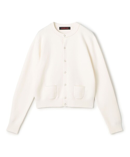 CABaN（キャバン） カーディガン コットンカシミヤ パールポケット
