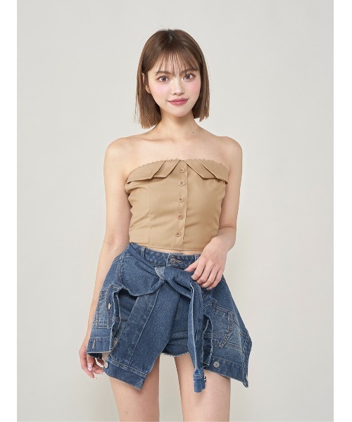 Darich（ダーリッチ） チューブトップ ベアトップ カラーデザインベア