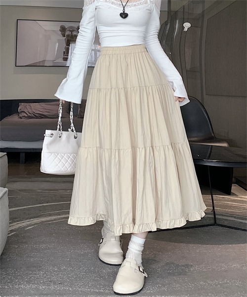 FREE STYLISTS スカート 裾フリルティアードスカート : ZOZOTOWN Yahoo