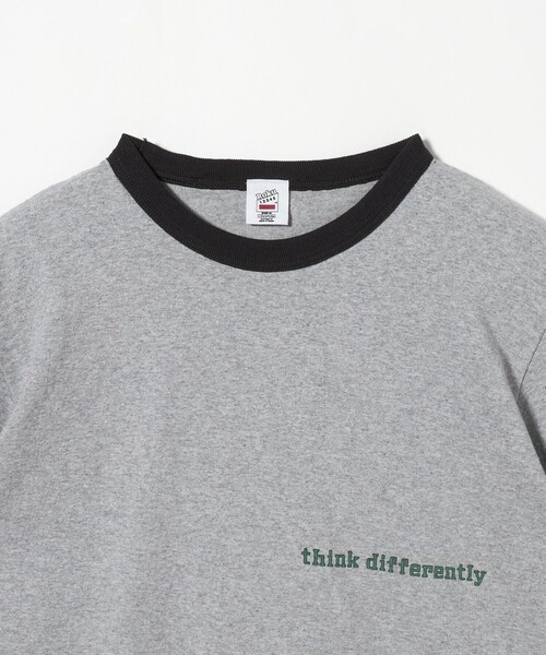 6 tシャツ 「6(ROKU)」THINK DIFFERENTRY リンガーTシャツ レディース