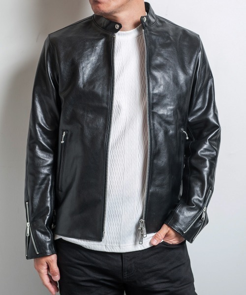 BUFFALO BOBS（バッファローボブズ） 革ジャン ライダース SILVER