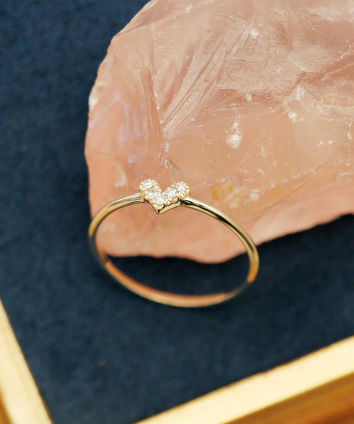 Jewel closet by L&Co. 指輪 リング K10ダイヤモンド モチーフリング