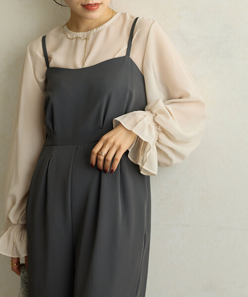 Thevon（ゼヴォン） ワンピース 「オケージョン」シアーブラウス