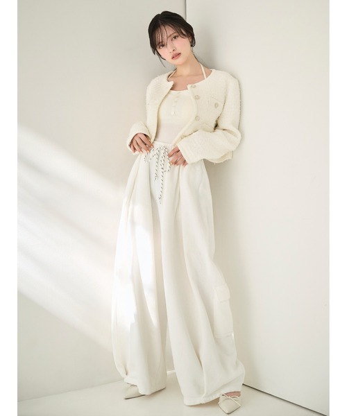 SNIDEL（スナイデル） ジャケット ノーカラージャケット ツイード