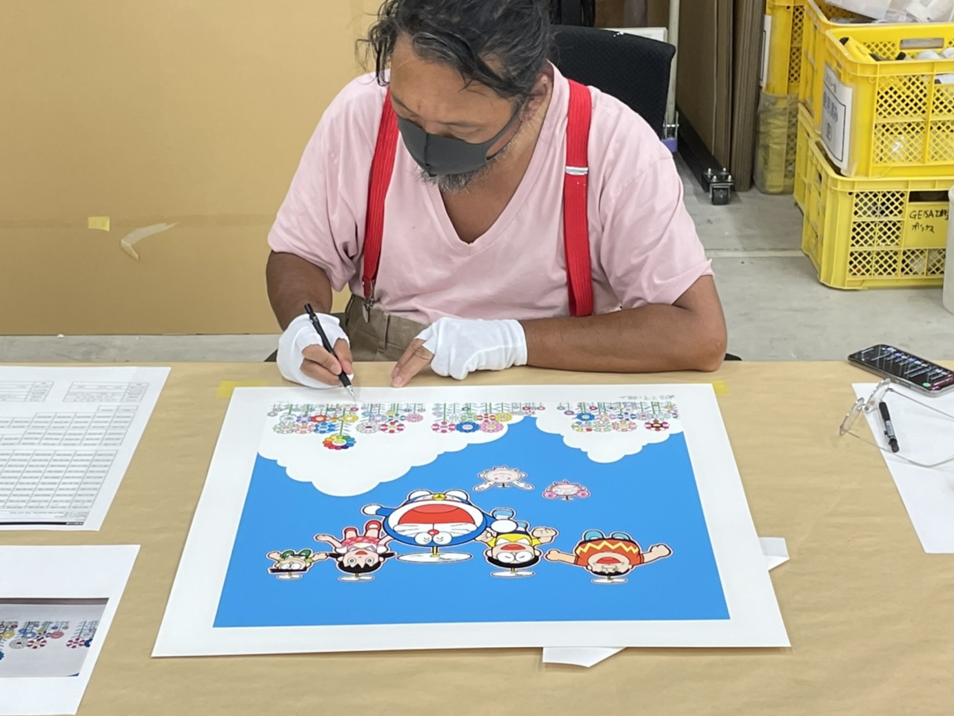 8月7日(土)よりWEBショップにて、村上隆×ドラえもんエディションサイン