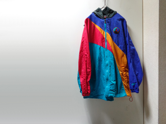 90'S NIKE AIR JORAN MULTI COLOR ZIP UP NYLON JACKET（ナイキ エア