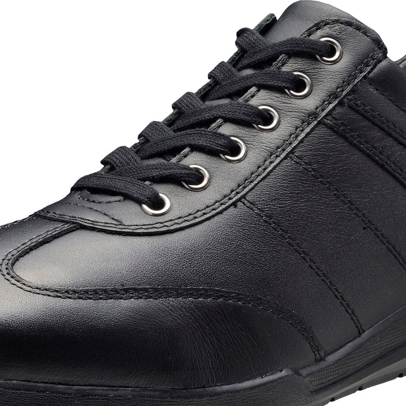 アキレス・ソルボ C 562 黒｜牛革3E ファスナー付きレースアップ