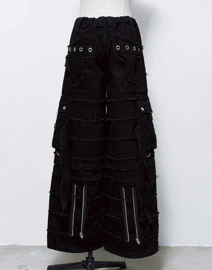 REFLEM【レフレム】2wayツギハギカーゴデニムパンツ/全3色