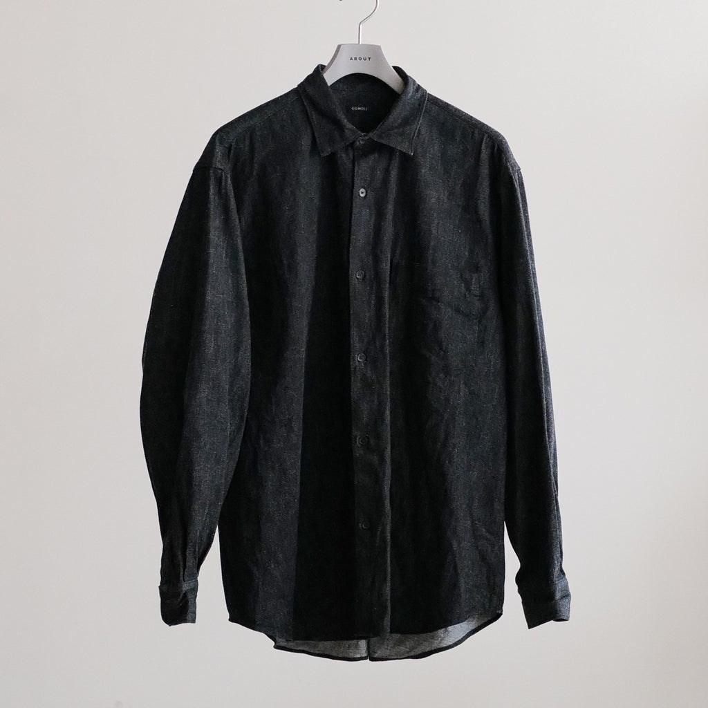 DENIM COMOLI SHIRTS (BLACK / ECRU) – ABOUT