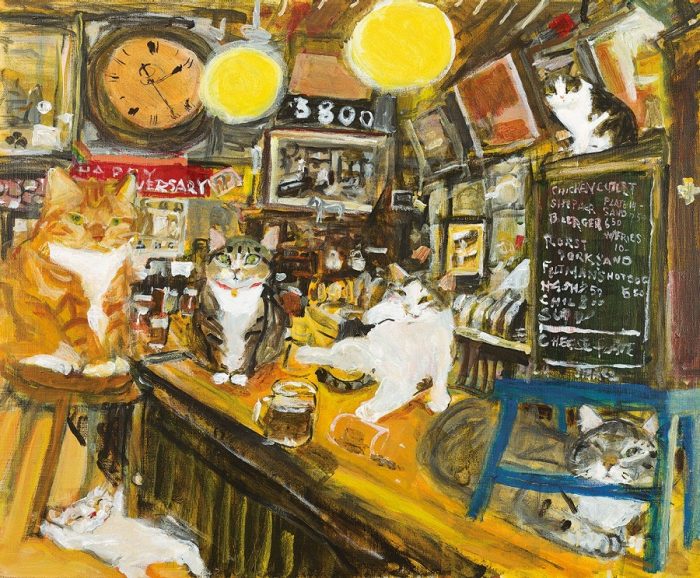 久下 貴史 原画・版画 展 ～マンハッタナーズの猫たち～」伊勢丹新宿店