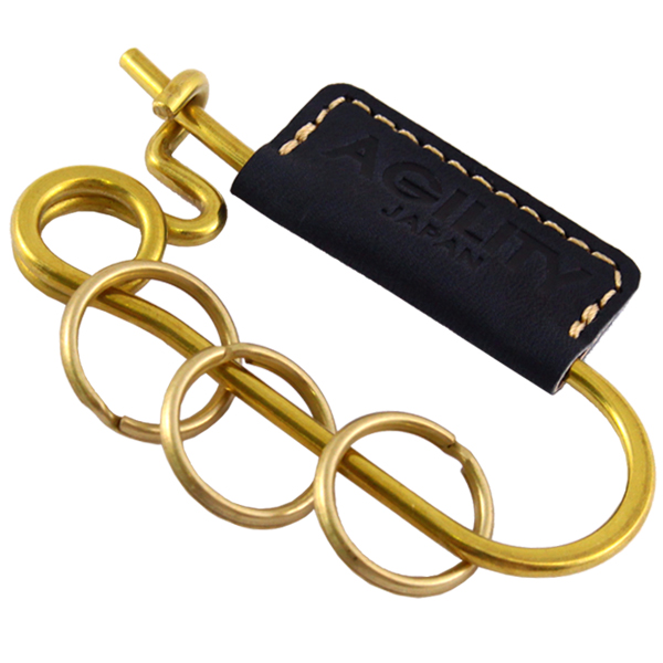 エパングルキーホルダー』(全6色)東京レザー/安全ピンの形のレザー