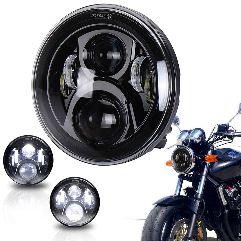 7インチヘッドライトled hornet 250ヘッドライトハイ/ロービームホンダ