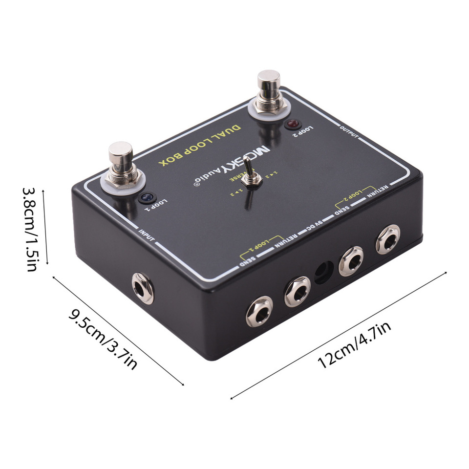 MOSKYAUDIO Guitar Effects Loop Switcher Pedal 2-Channel Switcher